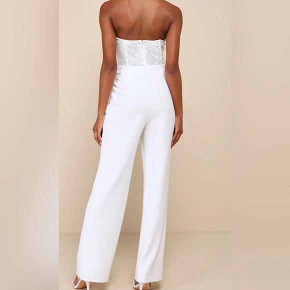 White romper perfect for bridal - Picture 2 of 5